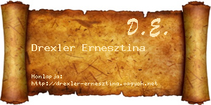 Drexler Ernesztina névjegykártya